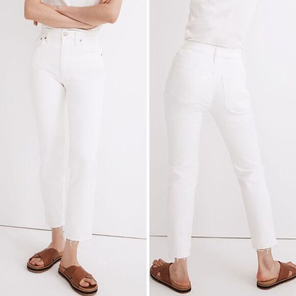 NEW Madewell The Petite Perfect Vintage Jean in Tile White, 33P